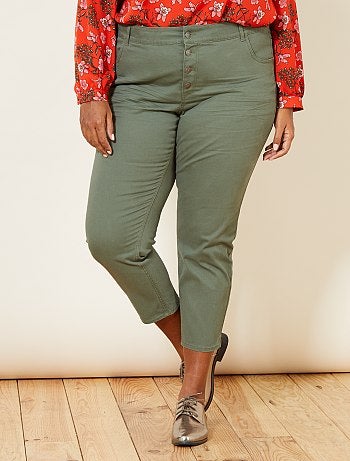 Calças curtas slim com 4 botões - Kiabi