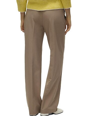 Calças de Alfaiataria Camel Vero Moda Raya para Mulher