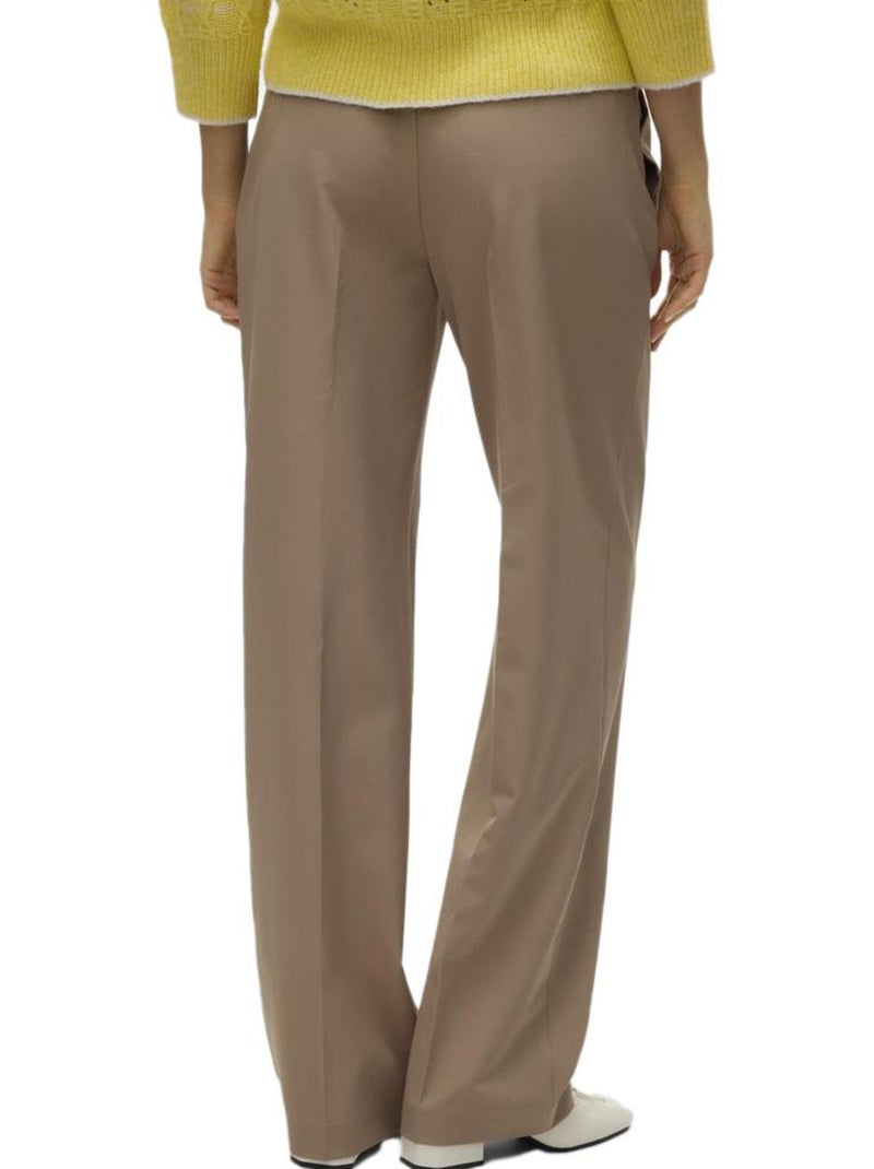 Calças de Alfaiataria Camel Vero Moda Raya para Mulher Castanho-capuccino - Kiabi
