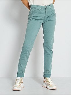 Calças de algodão elástico - Kiabi