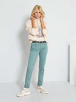 Calças de algodão elástico - Kiabi