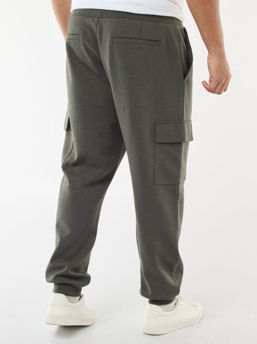 Calças de algodão lisas com parte inferior ajustada - Kiabi