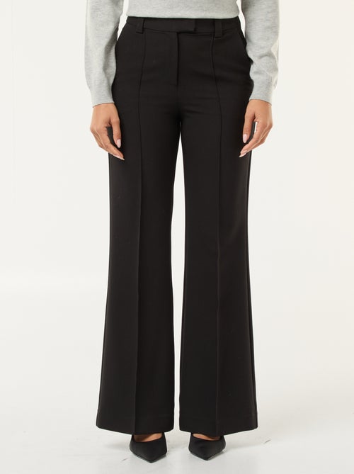 Calças de boca de sino lisas - Kiabi