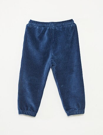 Calças de bombazina com cós elástico