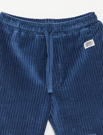 Calças de bombazina com cós elástico