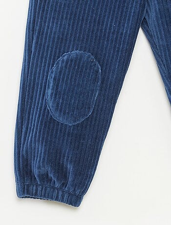 Calças de bombazina com cós elástico