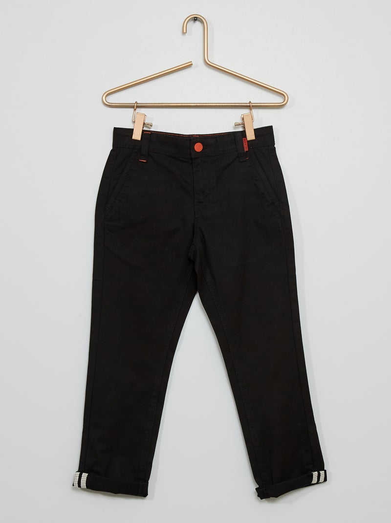 Calças de chino Preto - Kiabi