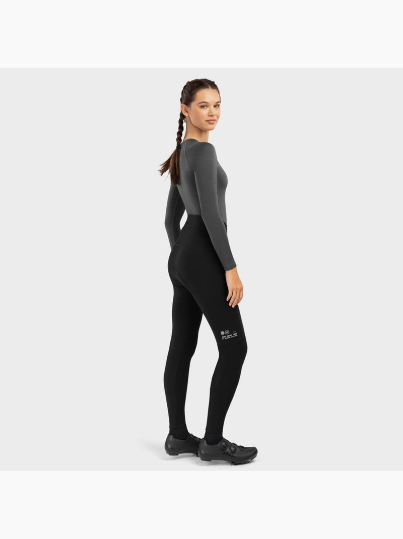 Calças de ciclismo térmicas com carneira mulher Preto - Kiabi