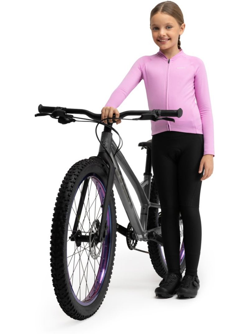 Calças de ciclismo térmicas com carneira para rapariga Preto - Kiabi