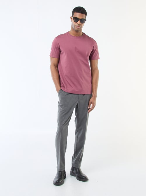 Calças de cidade com riscas finas - Kiabi