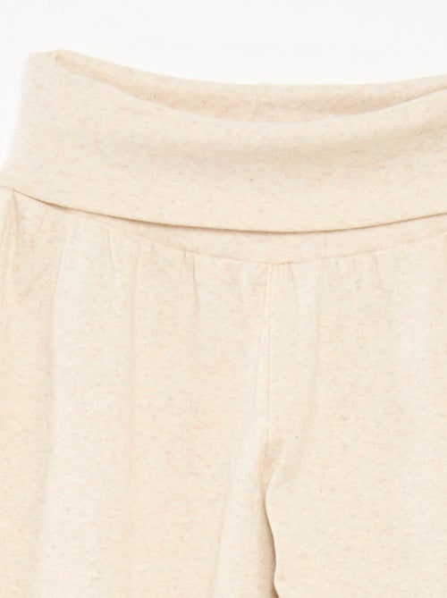 Calças de corte direito com cintura elástica - Kiabi