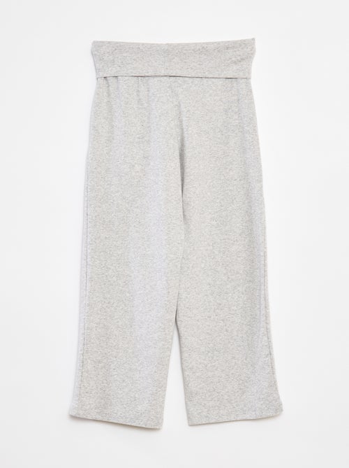 Calças de corte direito com cintura elástica - Kiabi