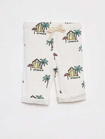 Calças de corte direito com estampado