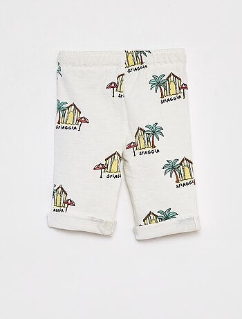 Calças de corte direito com estampado