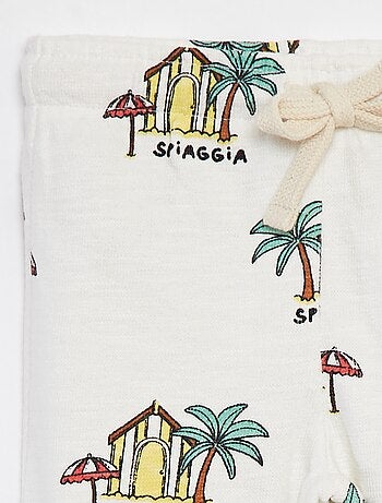 Calças de corte direito com estampado