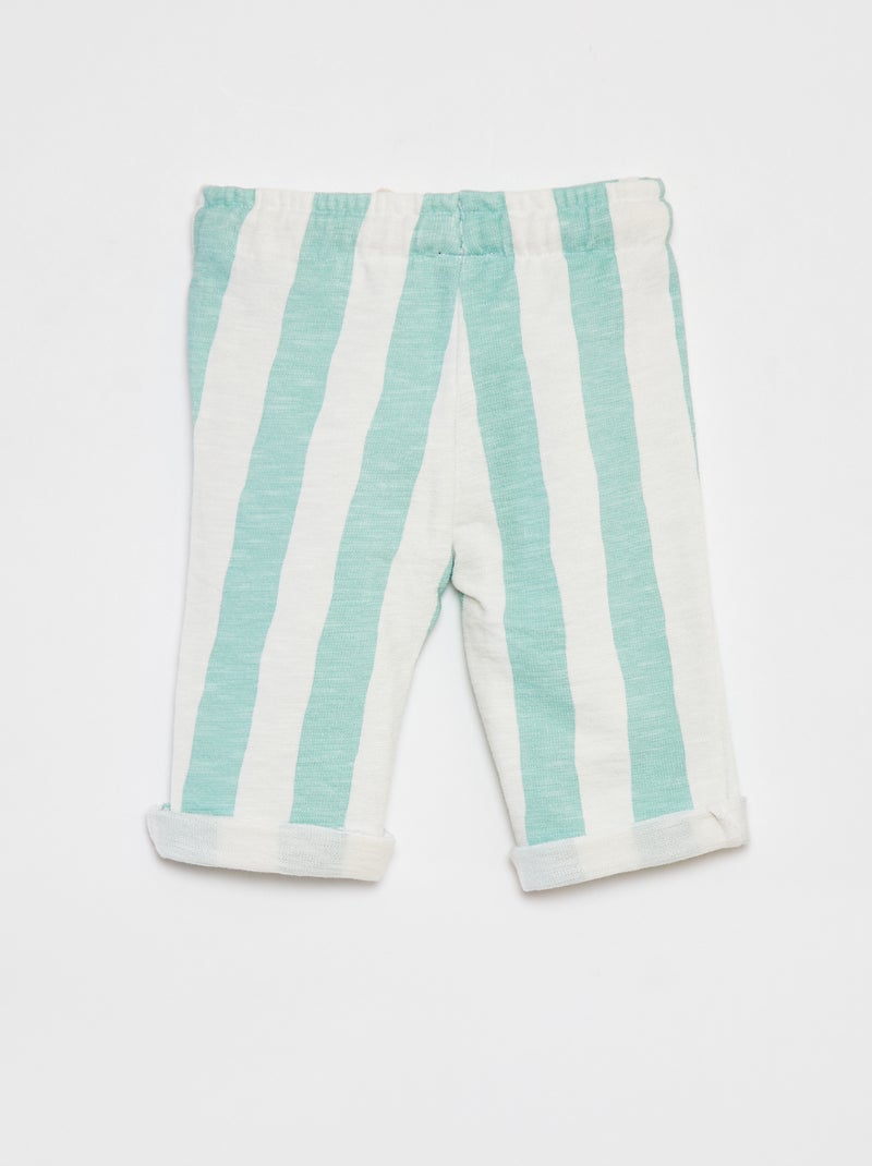 Calças de corte direito com estampado BRANCO - Kiabi