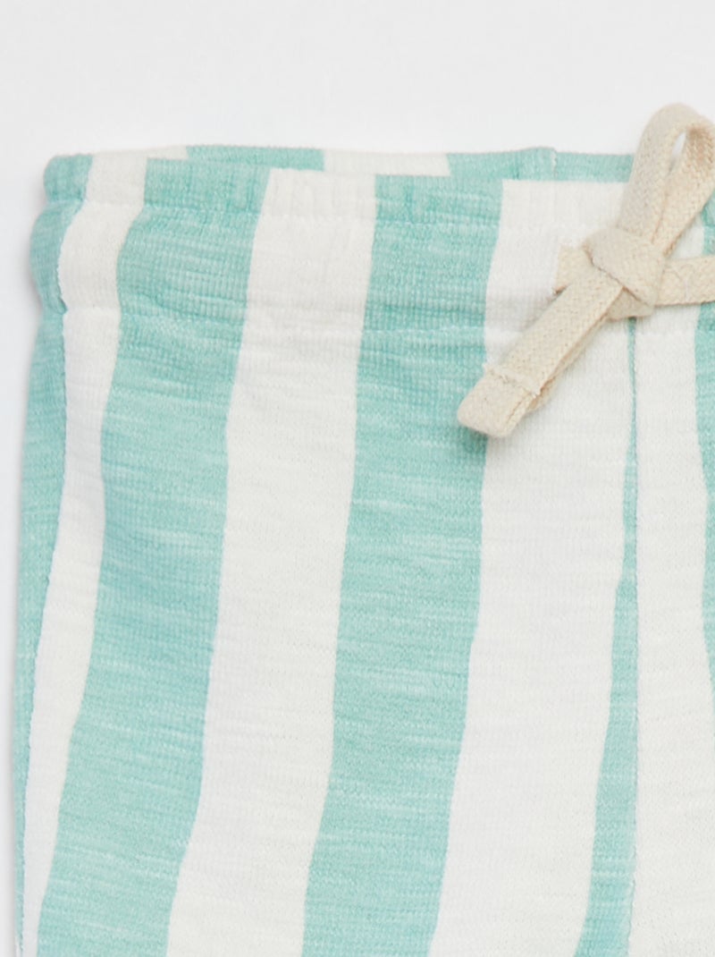 Calças de corte direito com estampado BRANCO - Kiabi