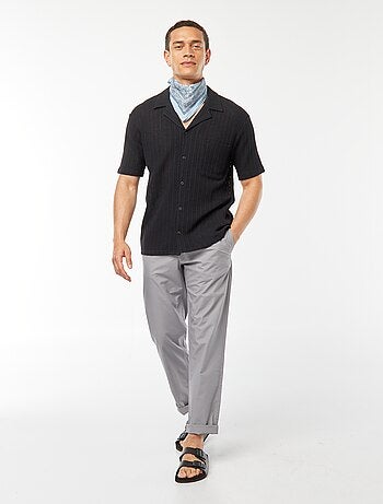 Calças de corte direito em popelina adoráveis