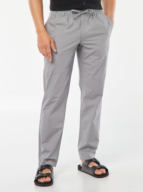 Calças de corte direito em popelina adoráveis - Kiabi