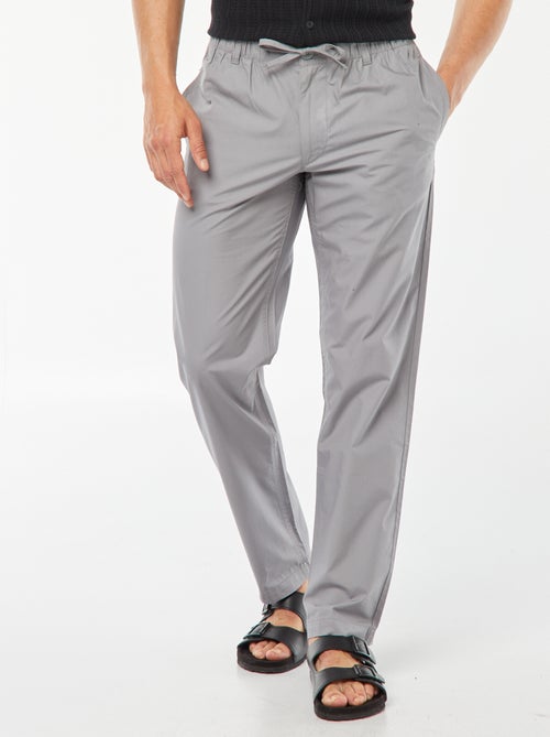 Calças de corte direito em popelina adoráveis - Kiabi