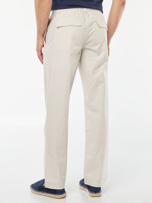 Calças de corte direito em popelina adoráveis - Kiabi