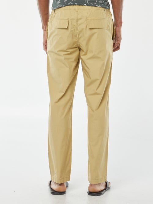 Calças de corte direito em popelina adoráveis - Kiabi