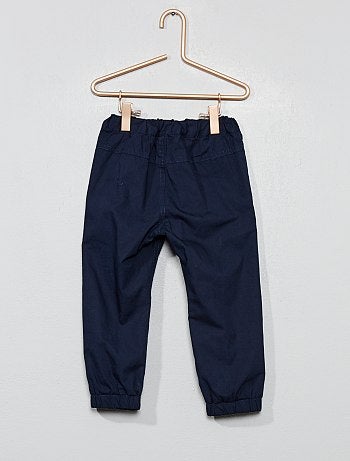 Calças de corte direito em popelina - Kiabi