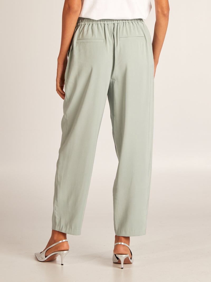 Calças de corte direito lisas AZUL - Kiabi