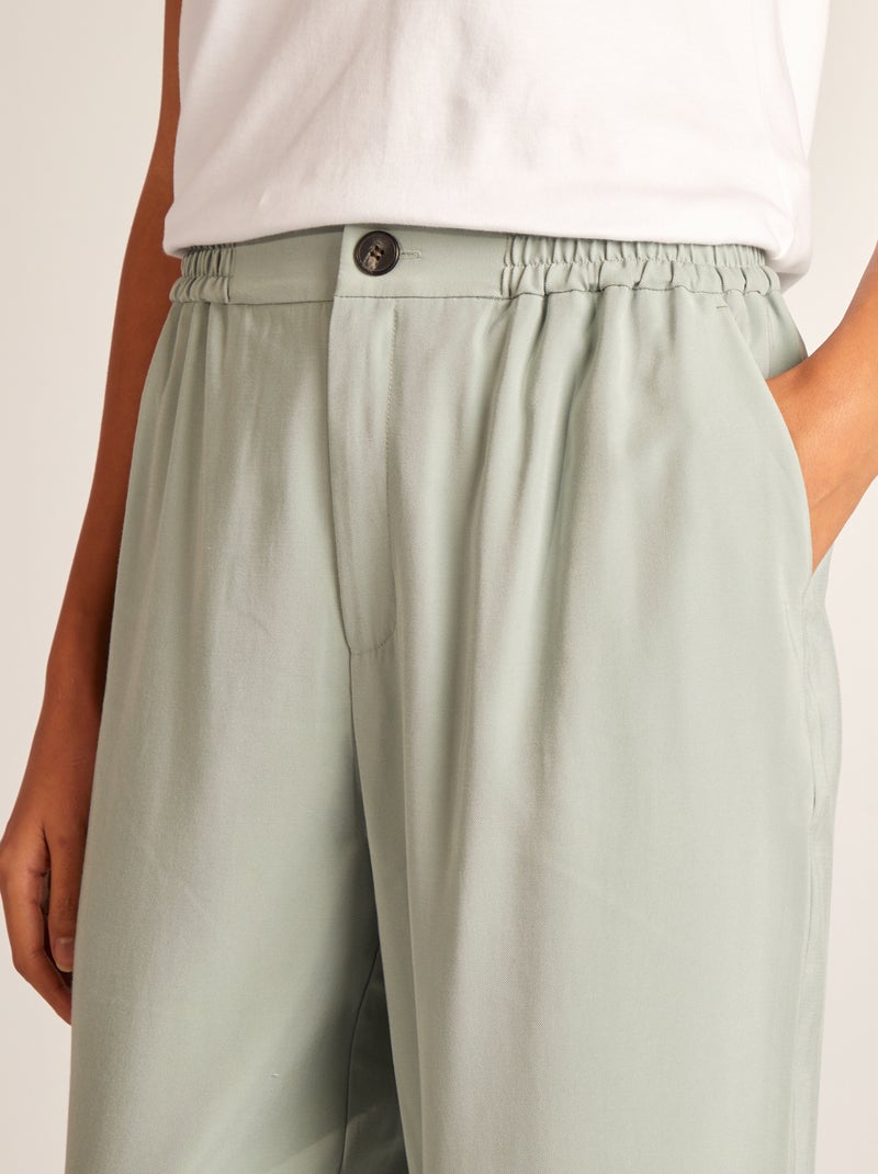 Calças de corte direito lisas AZUL - Kiabi