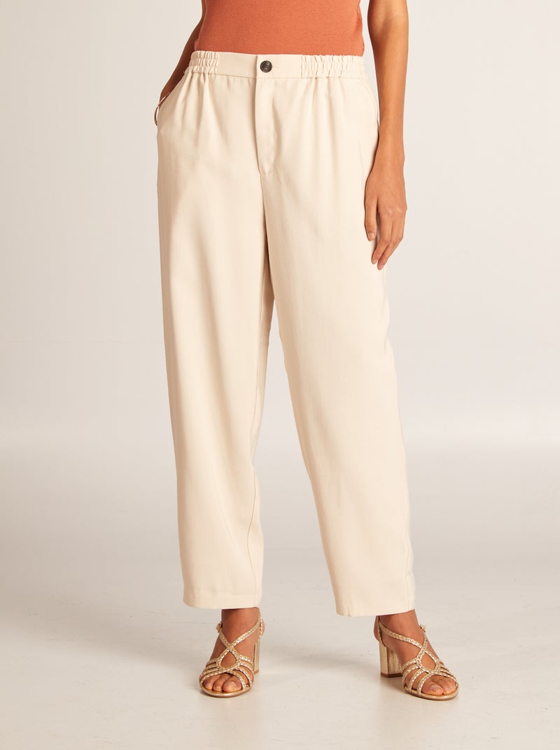 Calças de corte direito lisas CINZA - Kiabi