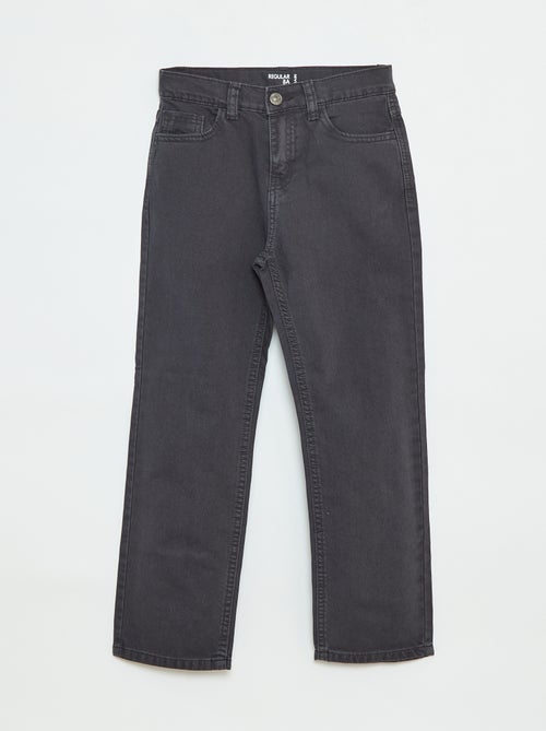 Calças de corte direito/regular fit com 5 bolsos - Kiabi