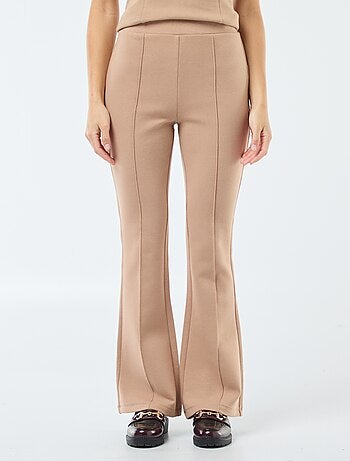 Calças de corte flare em moletom leve