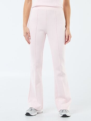 Calças de corte flare em moletom leve