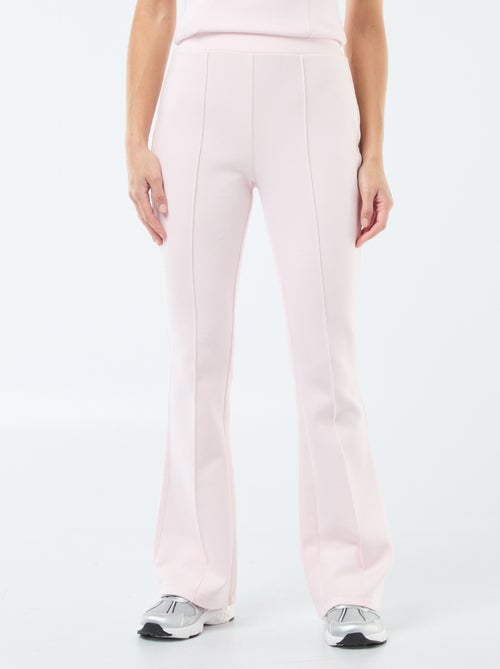 Calças de corte flare em moletom leve - Kiabi