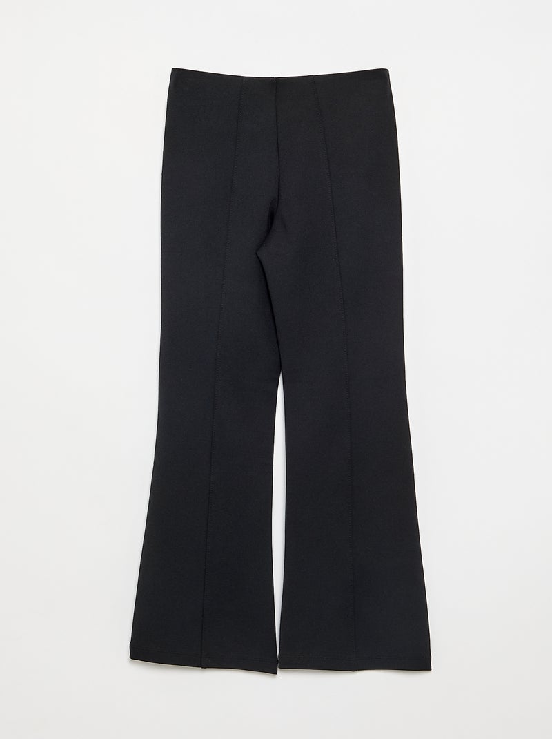 Calças de corte flare Preto - Kiabi