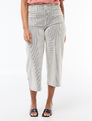 Calças de corte largo / wide leg cintura standard