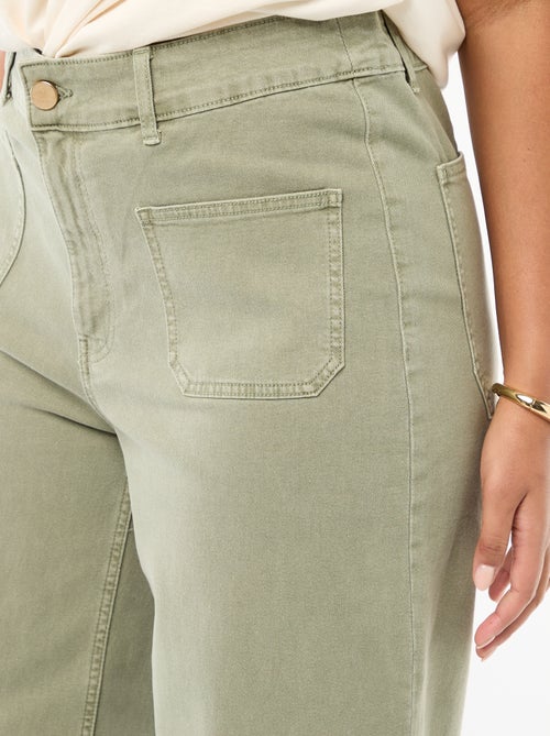 Calças de corte largo / wide leg cintura standard - Kiabi