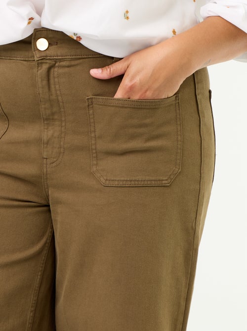 Calças de corte largo / wide leg cintura standard - Kiabi