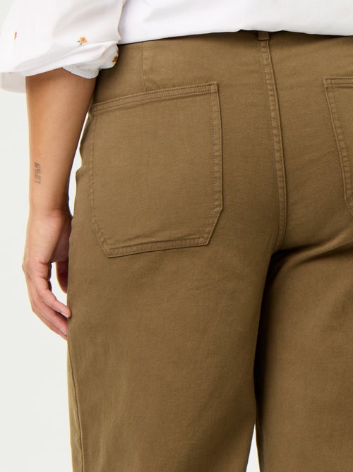 Calças de corte largo / wide leg cintura standard - Kiabi