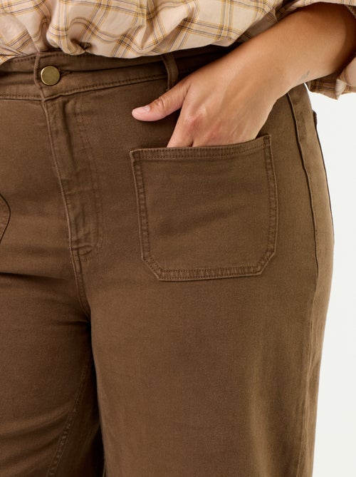 Calças de corte largo / wide leg cintura standard - Kiabi