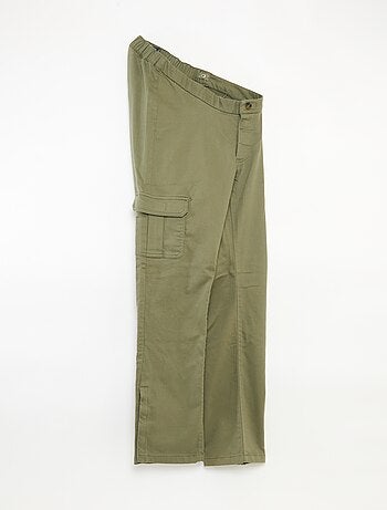 Calças de corte regular com bolsos de aba - coleção fácil de vestir