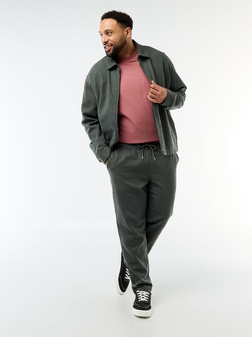 Calças de corte reto estilo jogpant - Kiabi