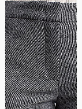 Calças de crepe de cintura baixa e perna reta dilvin