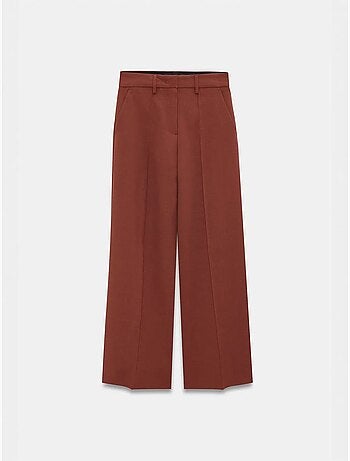 Calças de crepe de perna larga dilvin