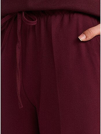 Calças de crepe de perna larga dilvin
