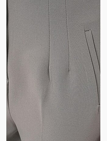 Calças de crepe slim fit de cintura subida e comprimento pelo tornozelo bdart