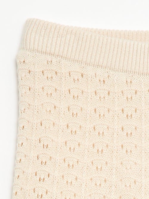 Calças de crochet com corte flare / evasê - Kiabi