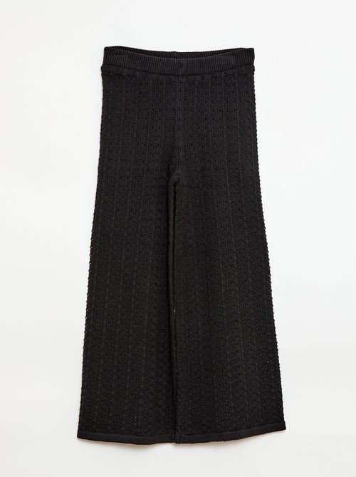 Calças de crochet com corte flare / evasê - Kiabi