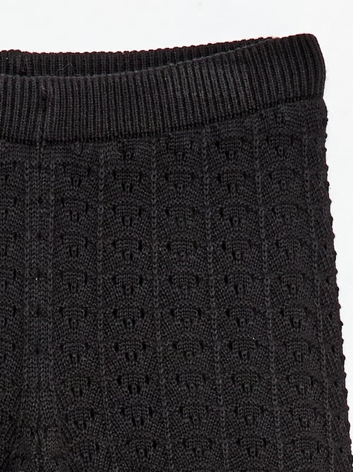Calças de crochet com corte flare / evasê - Kiabi