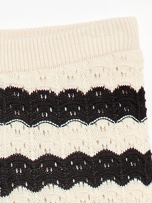 Calças de crochet com corte flare / evasê - Kiabi